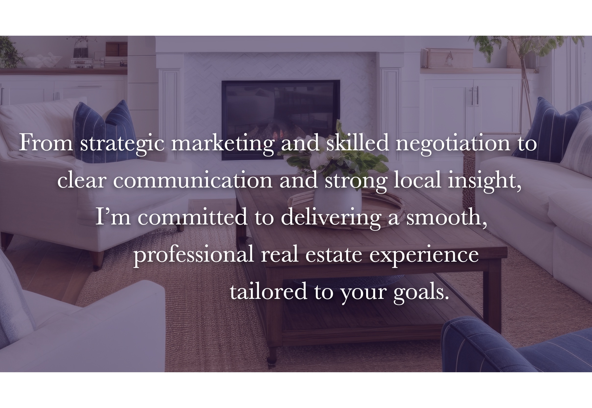 image of living room with paragraph text