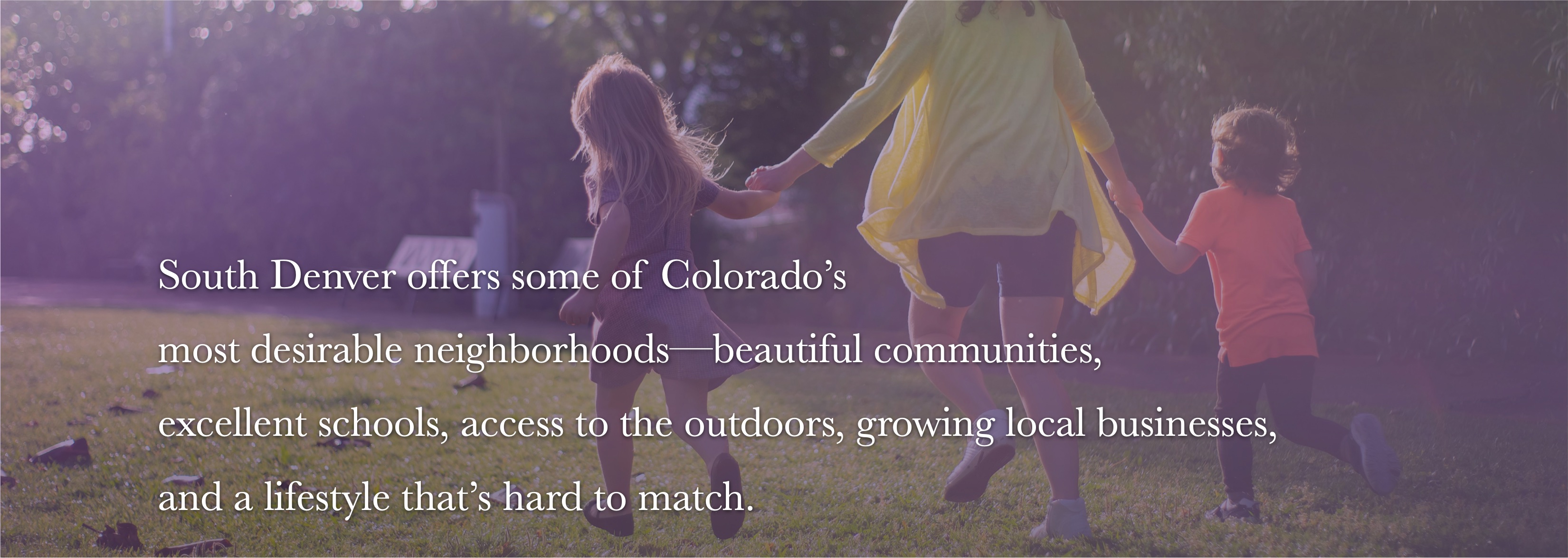 image of family running outdoors with paragraph text